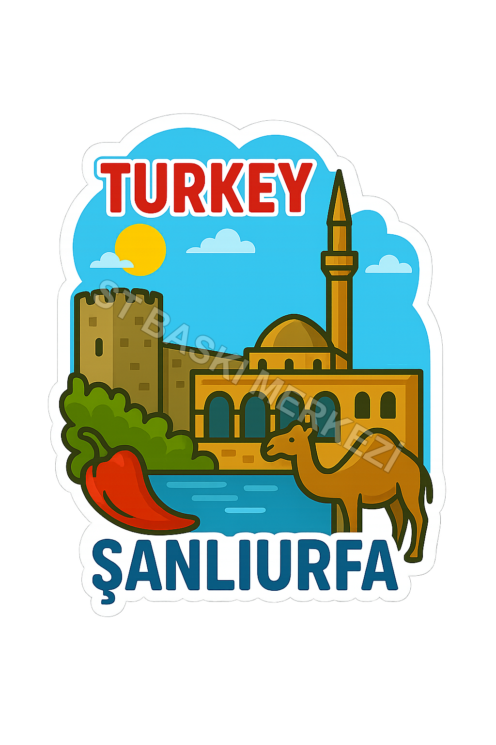 Şanlıurfa Ahşap Magnet – Toptan UV Baskılı Retro Hediyelik Magnet