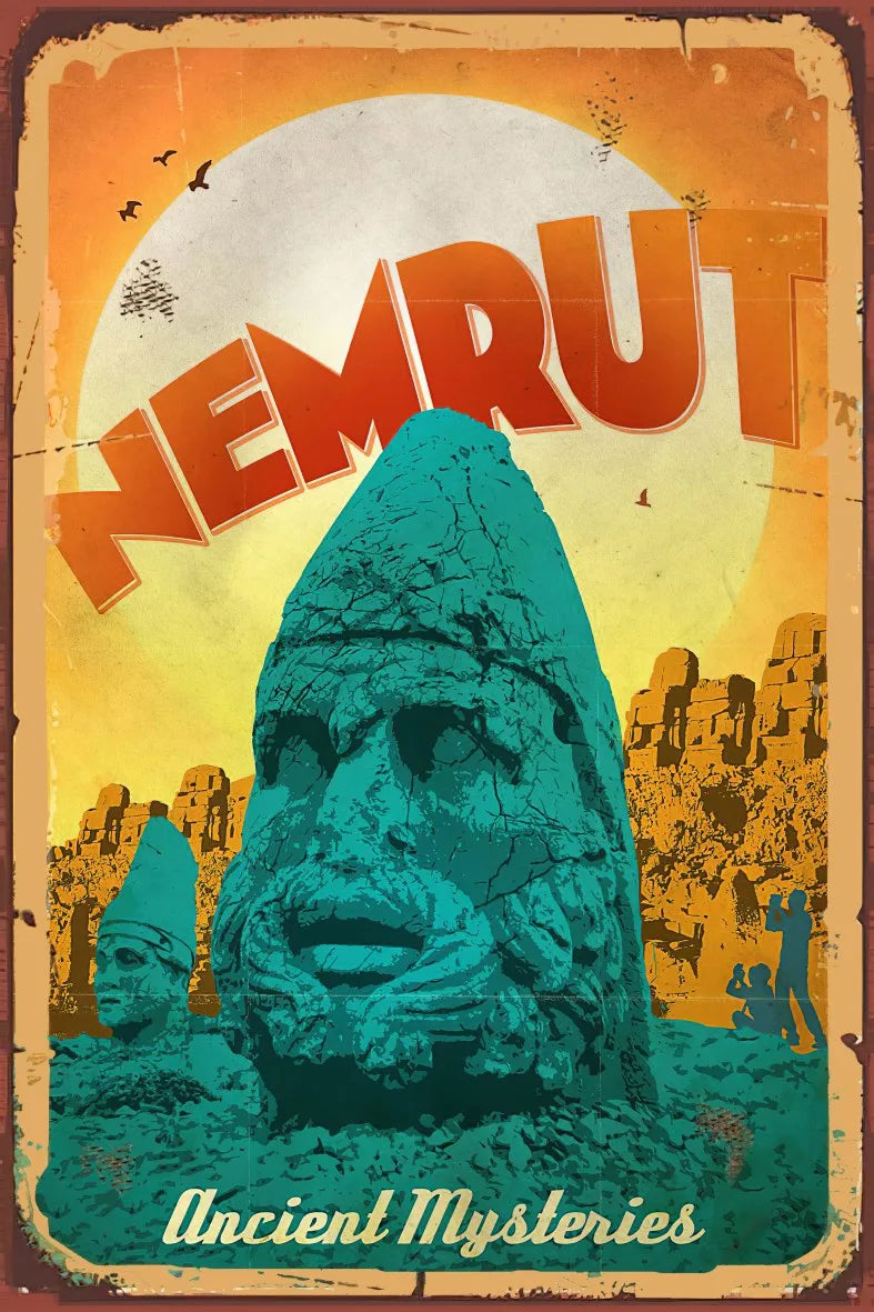 Nemrut Retro Ahşap Poster No:740