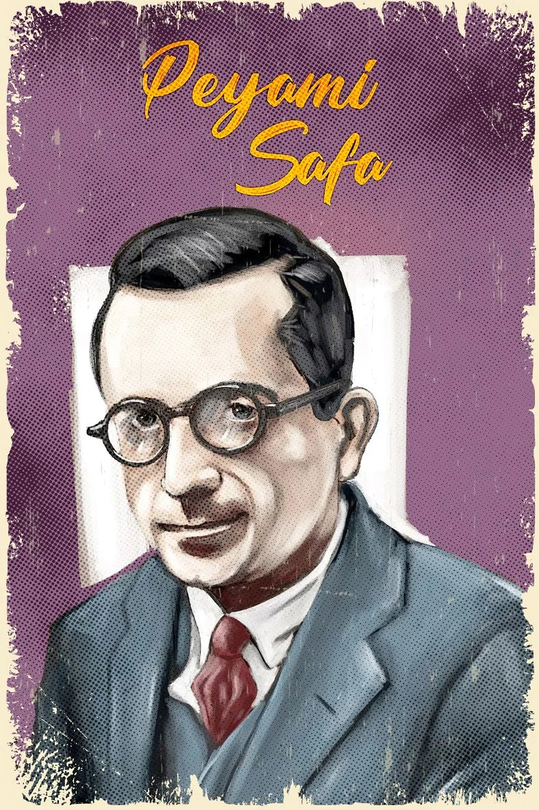 Peyami Safa Retro Ahşap Poster No:558