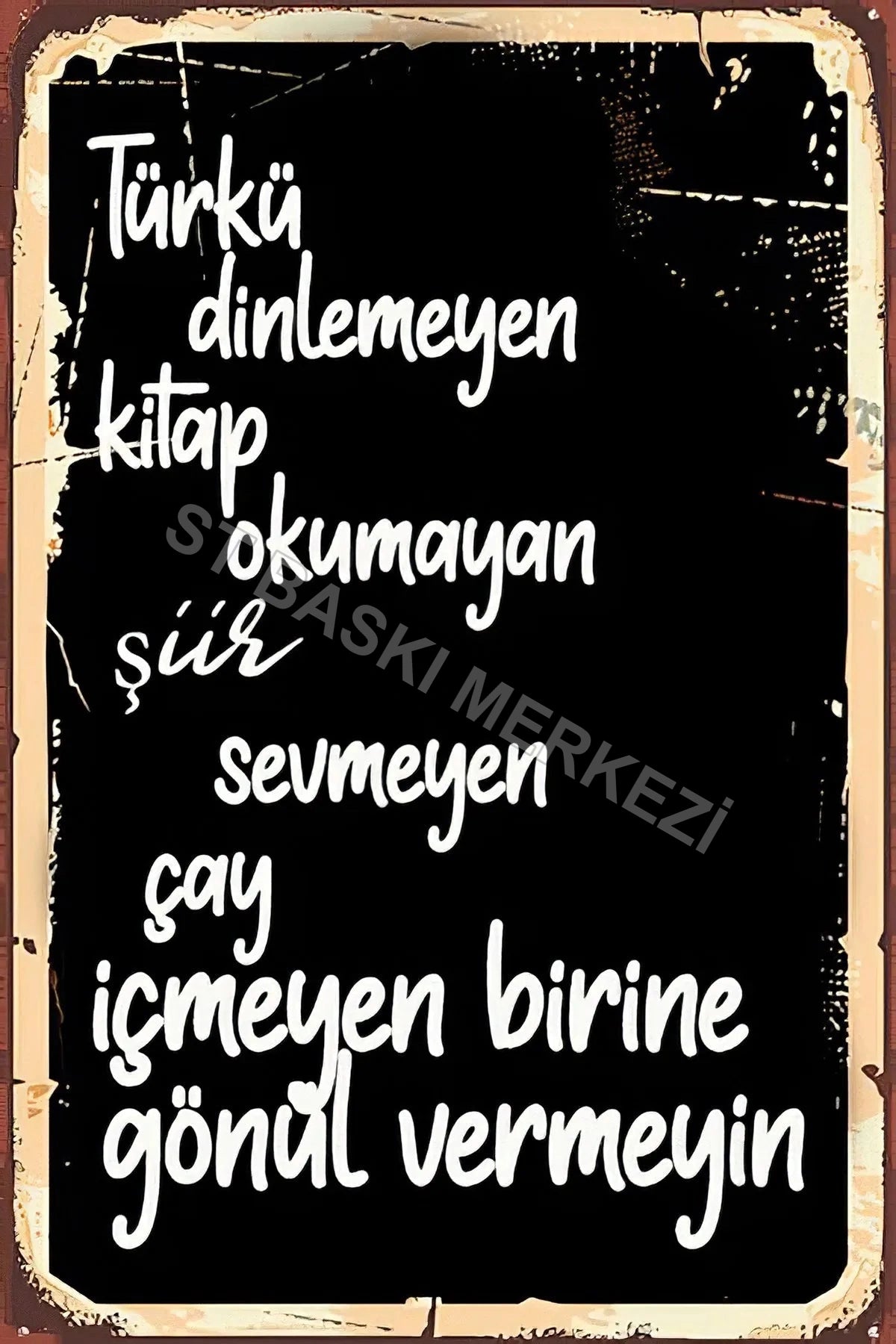 Duvar Yazısı Retro Ahşap Poster No: 13