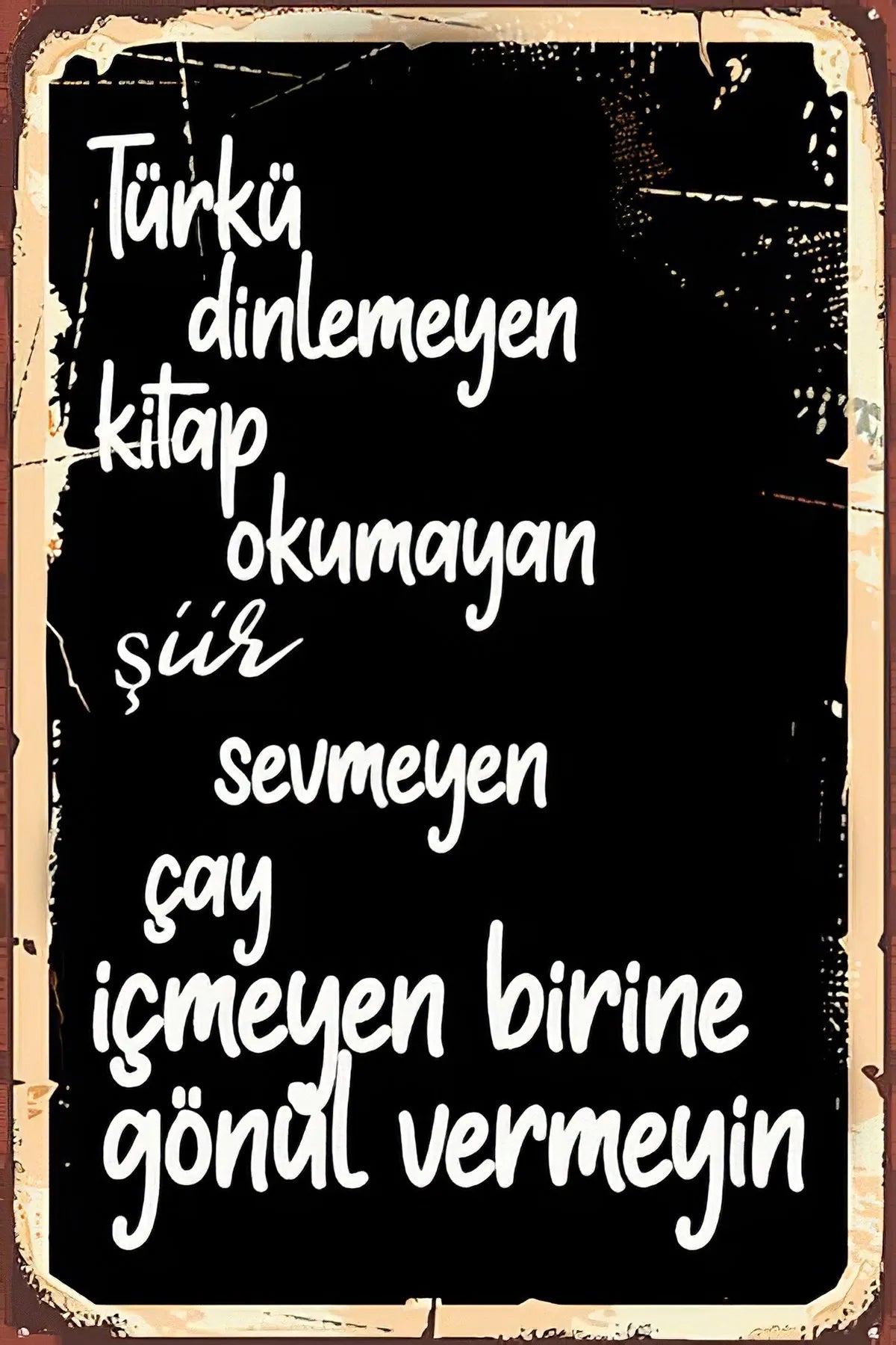 Duvar Yazısı Retro Ahşap Poster No: 13