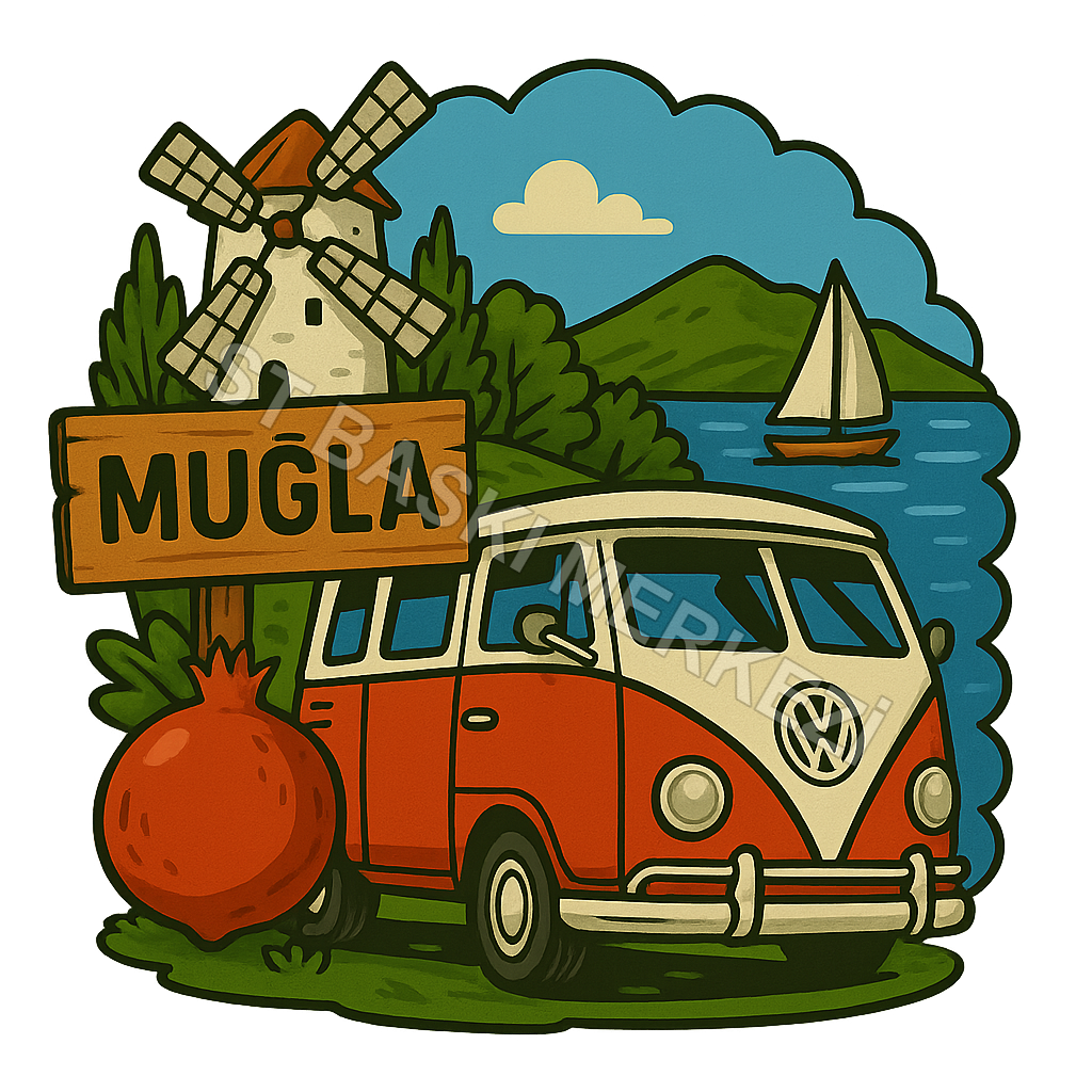 Muğla Ahşap Magnet – Toptan UV Baskılı Retro Hediyelik Magnet