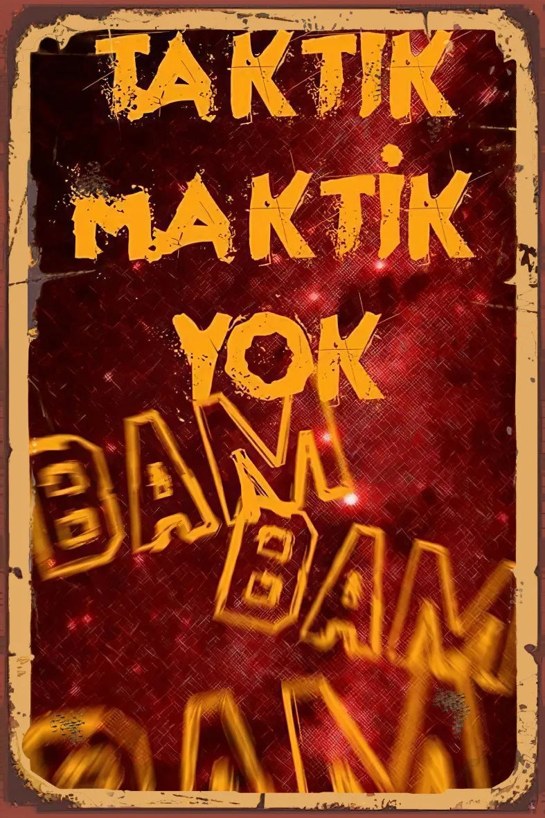 Taktik Maktik Yok Retro Ahşap Poster No:674