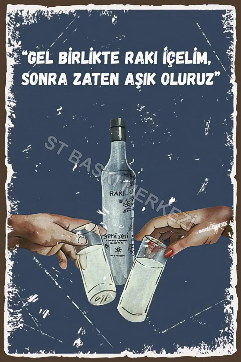 Alkol Temalı Retro Poster No:165