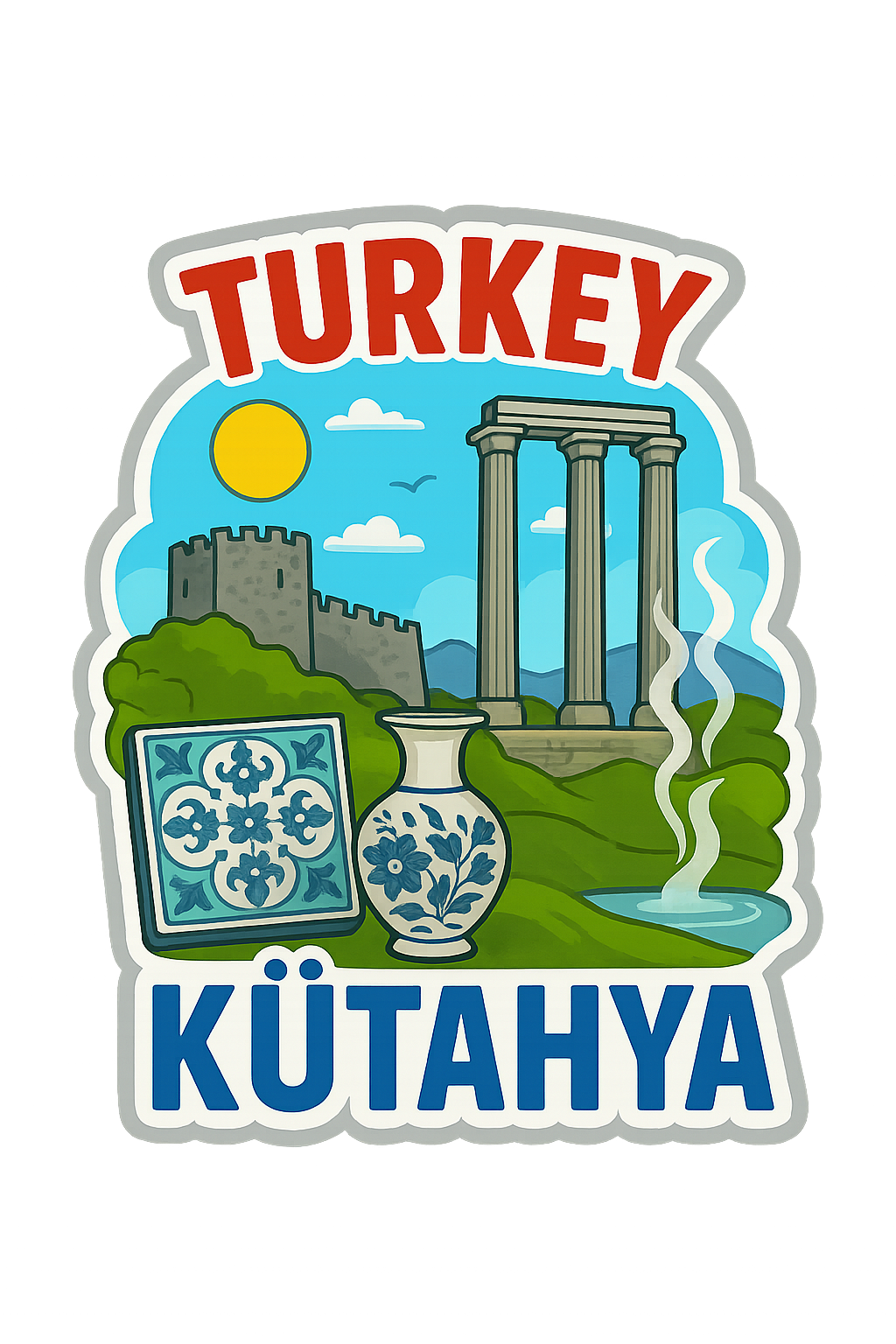 Frankfurt Wooden Magnet – Wholesale UV Printed Retro Gift Magnet