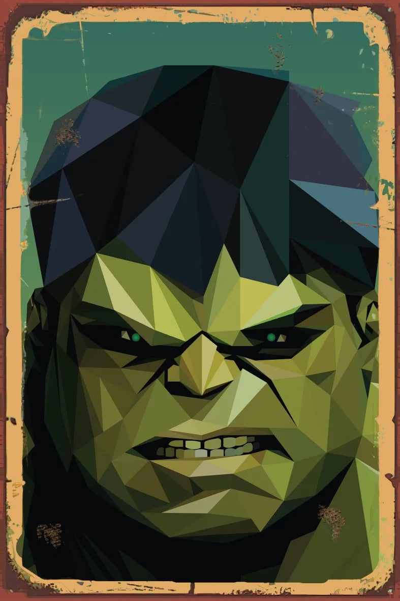 Hulk Retro Ahşap Poster No:824