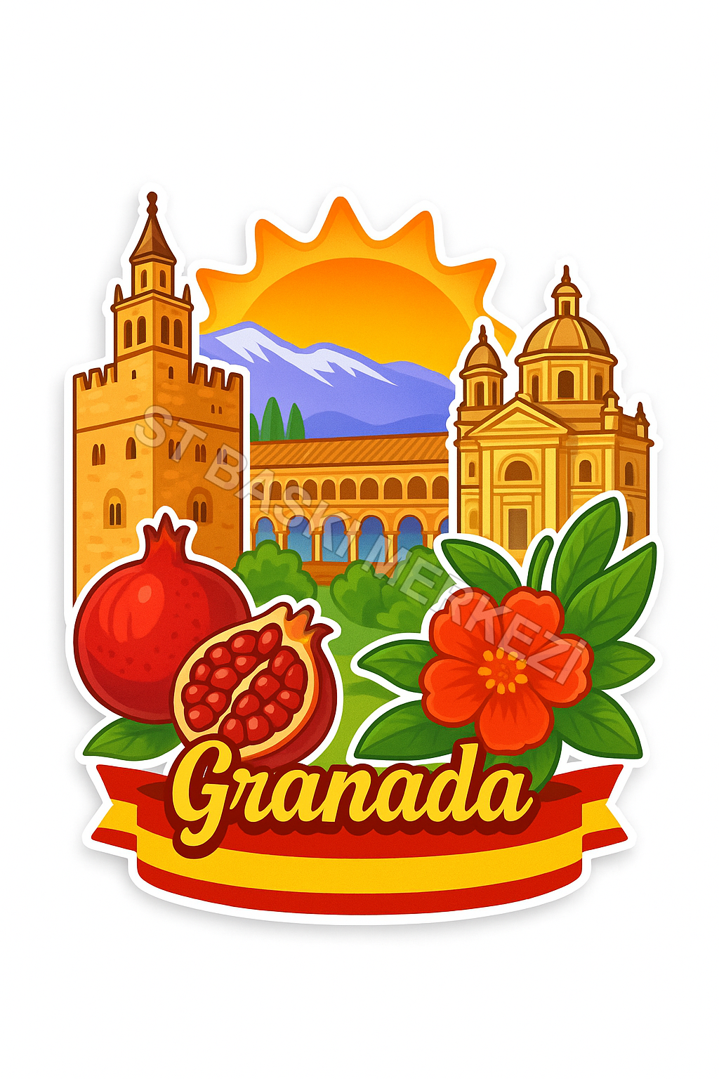 Valencia Ahşap Magnet – Toptan UV Baskılı Retro Hediyelik Magnet