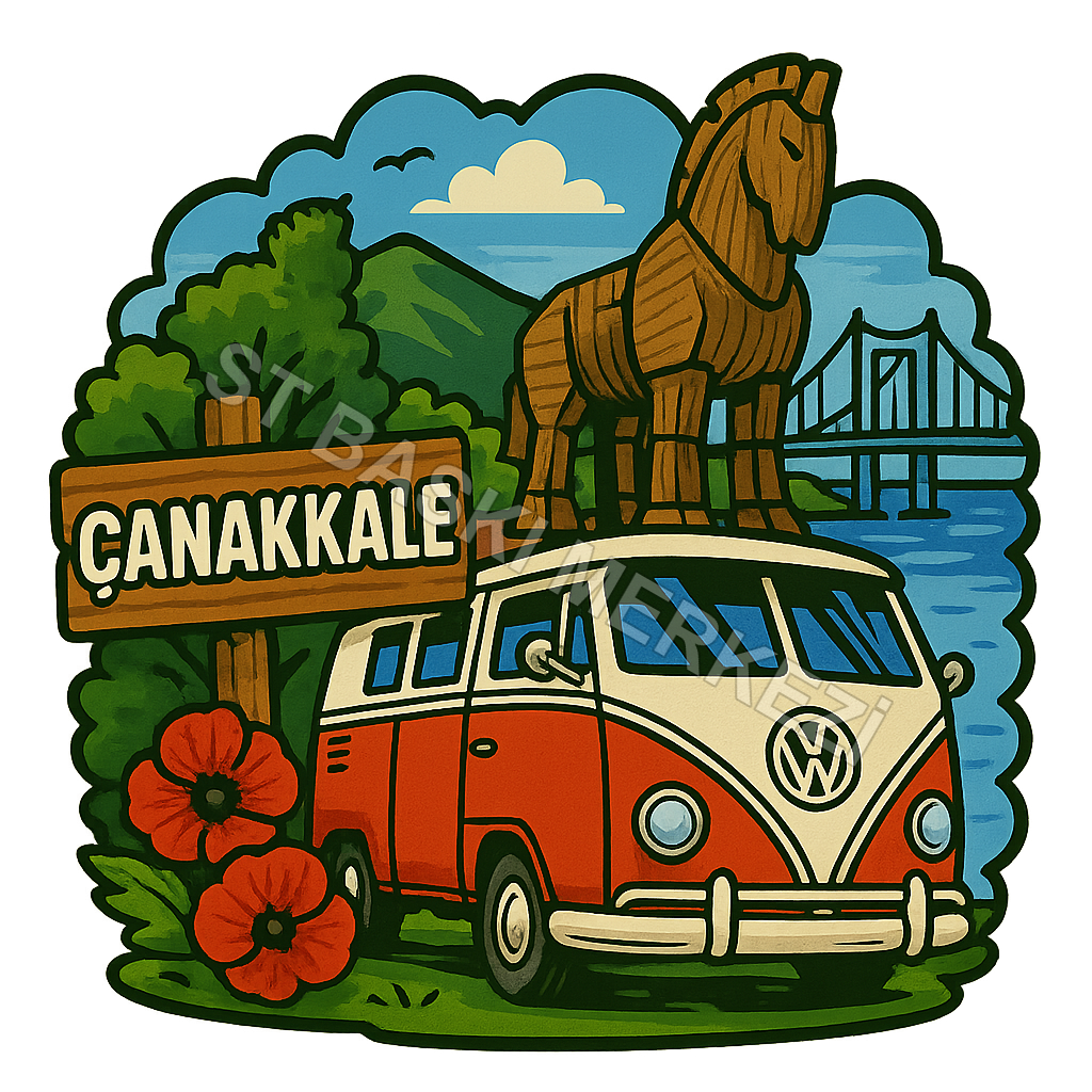 Çanakkale Ahşap Magnet – Toptan UV Baskılı Retro Hediyelik Magnet