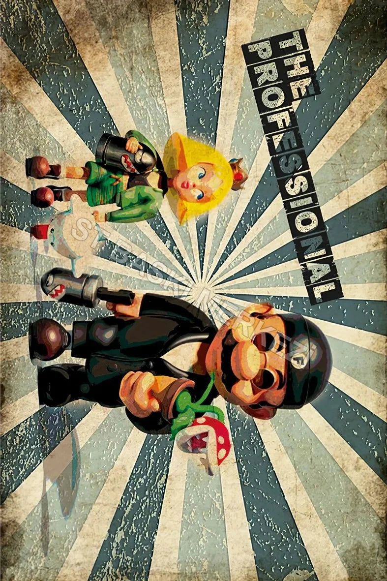 Super Mario Retro Ahşap Poster No:445