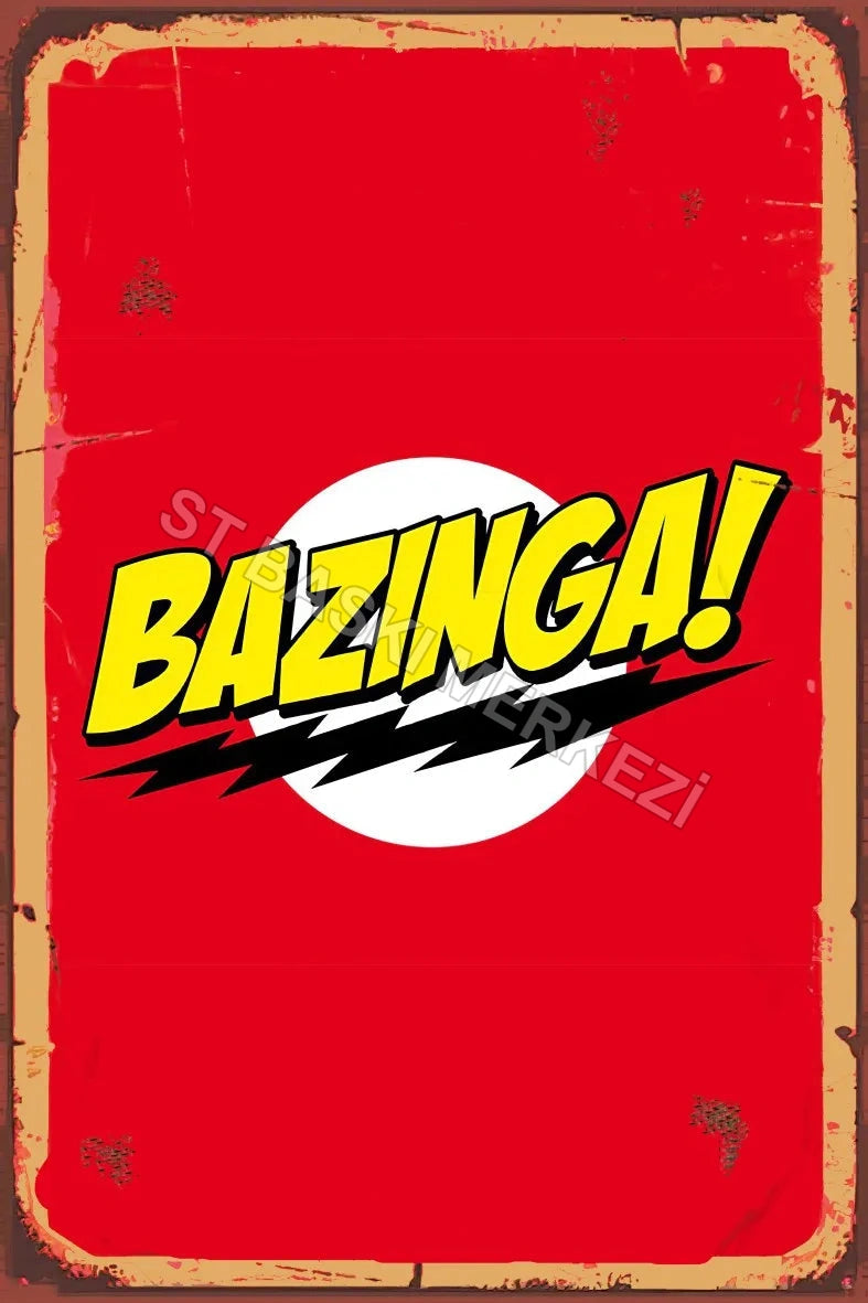 Bazinga Retro Ahşap Poster No:860
