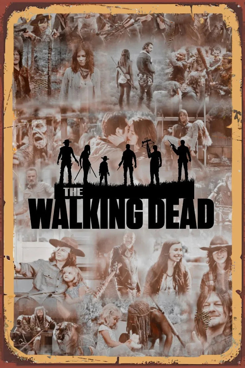 The Walking Dead Retro Ahşap Poster No:876