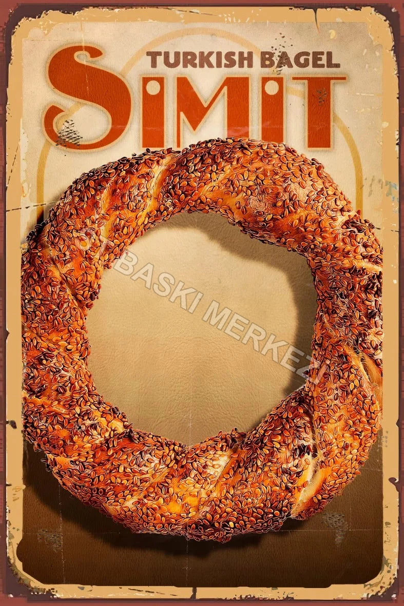 Simit Retro Ahşap Poster No:733