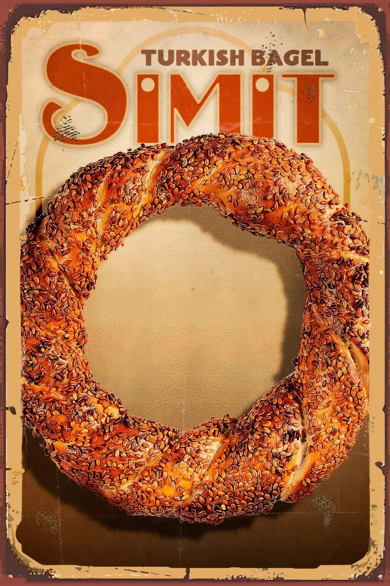 Simit Retro Ahşap Poster No:733