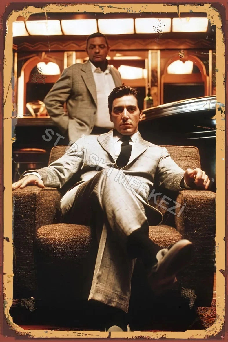 The Godfather Retro Ahşap Poster No:935