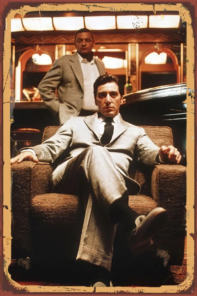 The Godfather Retro Ahşap Poster No:935