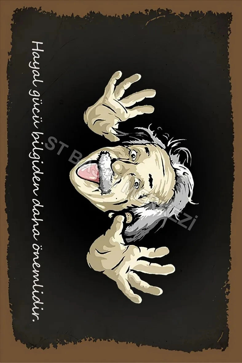 Einstein Ahşap Poster No:343