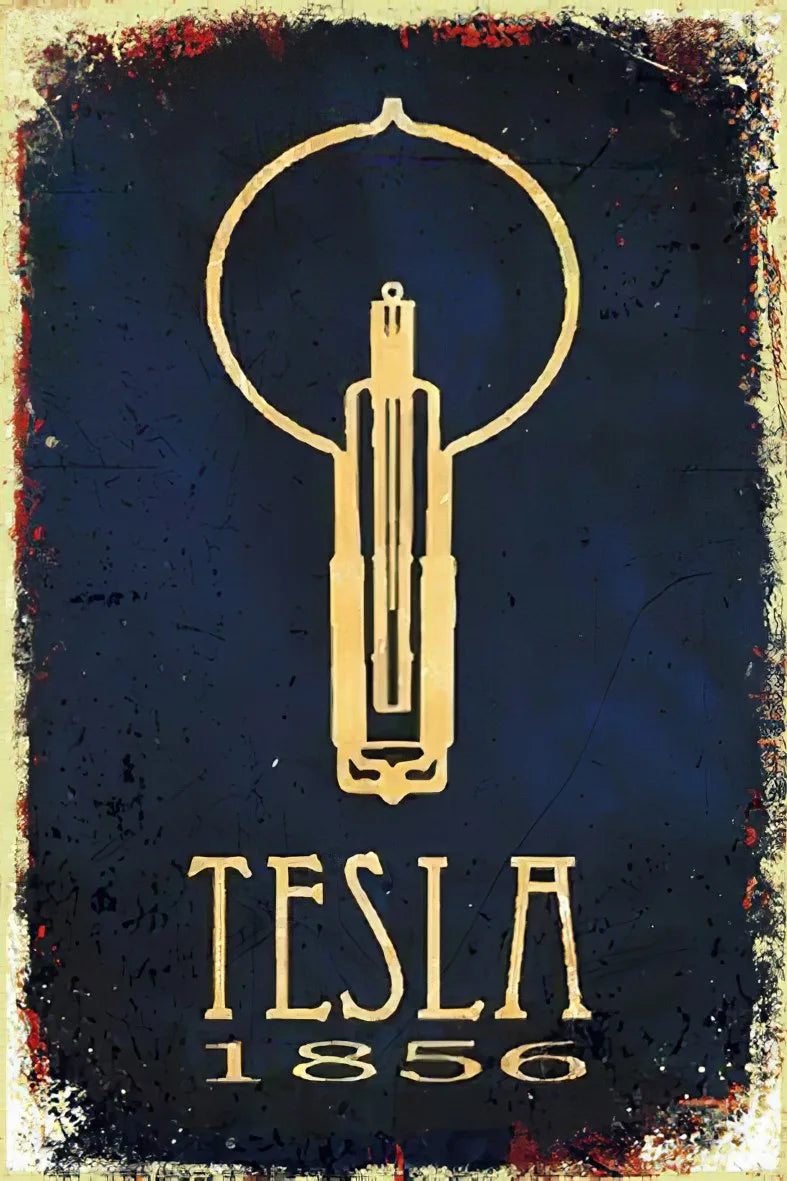 Tesla Retro Ahşap Poster No:228