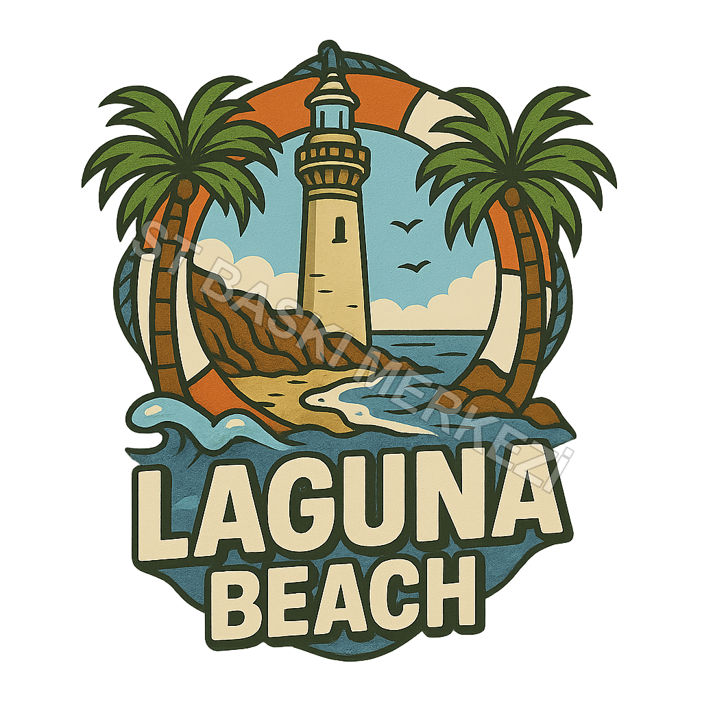 Laguna Beach Ahşap Magnet – Toptan UV Baskılı Retro Hediyelik Magnet