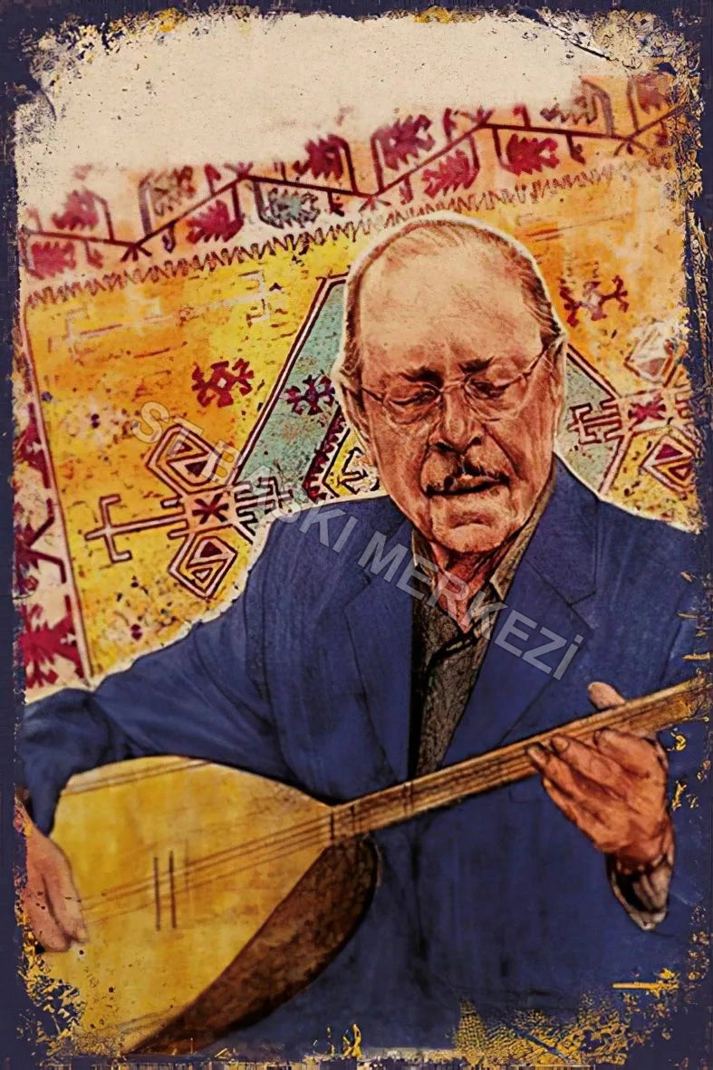 Neşet Ertaş Retro Ahşap Poster No:295