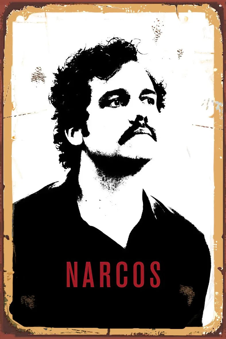 Pablo Escobar Retro Ahşap Poster No:898