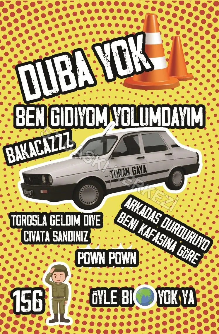 Duba Yok Retro Ahşap Poster No:1001