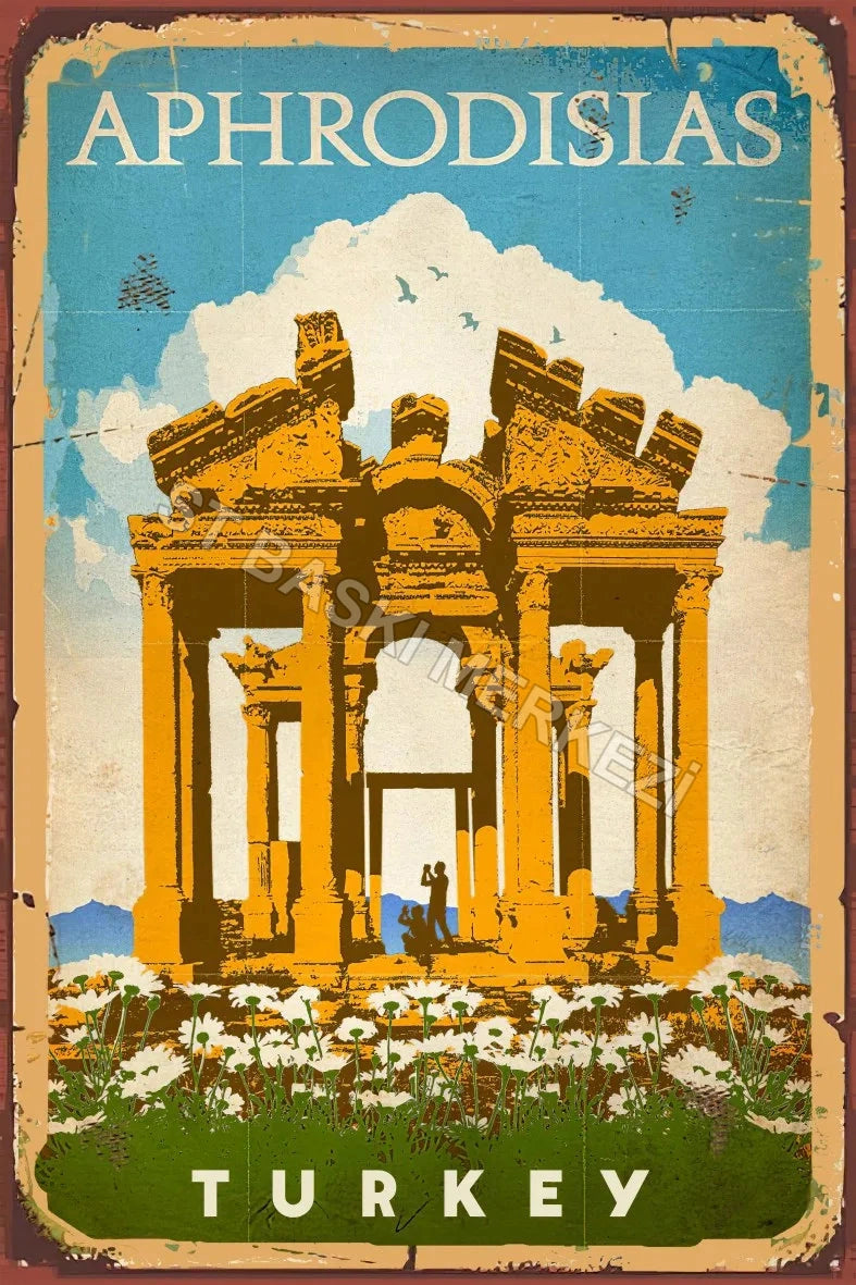Aphrodisias Retro Ahşap Poster No:720