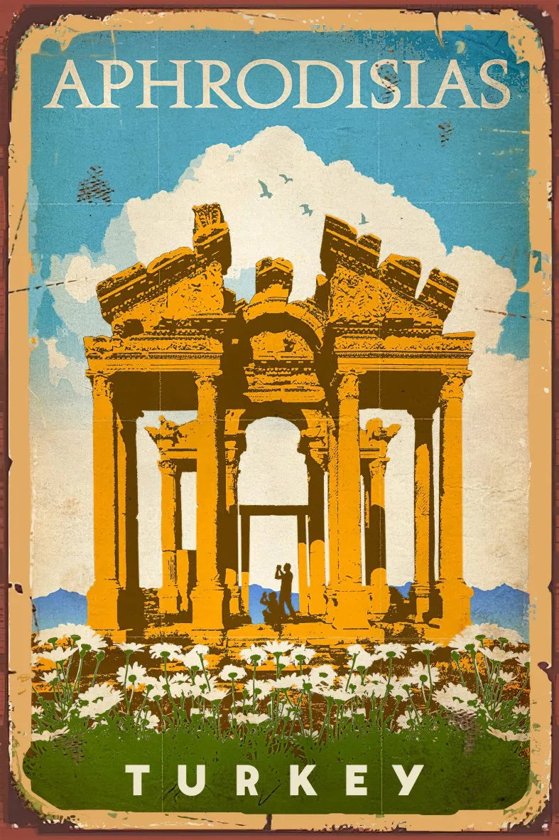 Aphrodisias Retro Ahşap Poster No:720
