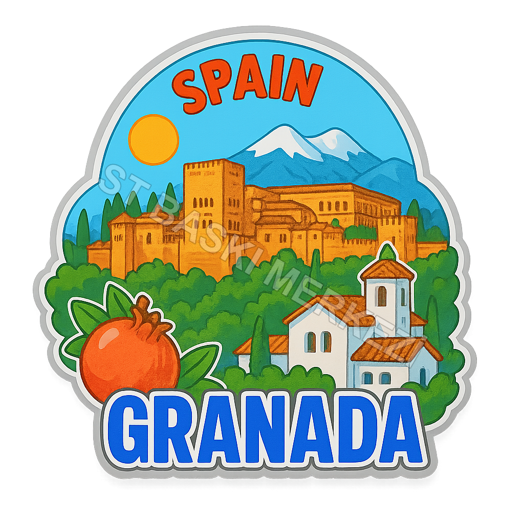 Granada Ahşap Magnet – Toptan UV Baskılı Retro Hediyelik Magnet ST Baskı Merkezi