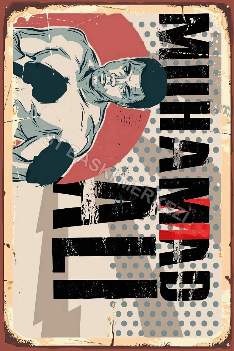 Muhammed Ali Retro Ahşap Poster No:501