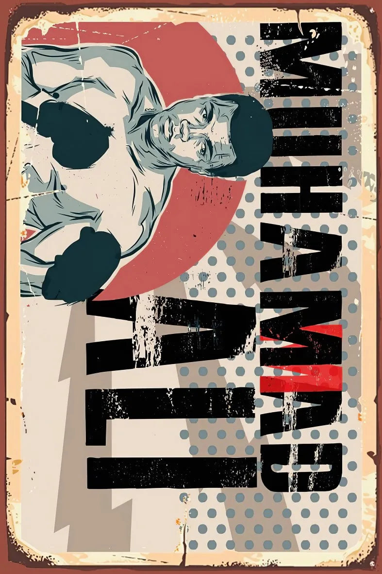 Muhammed Ali Retro Ahşap Poster No:501