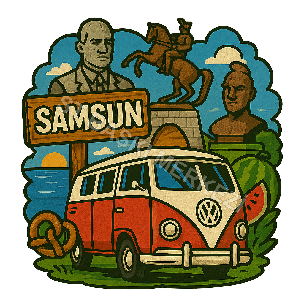 Samsun Ahşap Magnet – Toptan UV Baskılı Retro Hediyelik Magnet