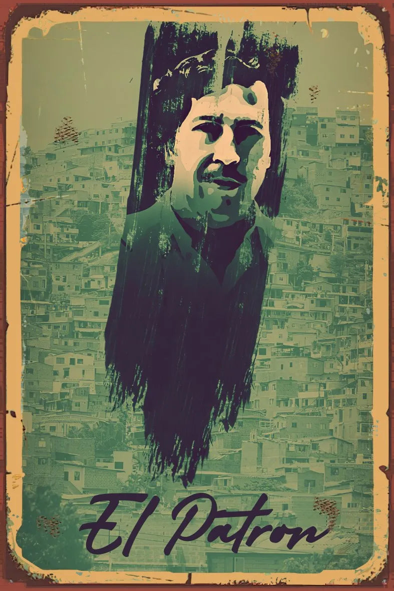 Pablo Escobar Retro Ahşap Poster No:894