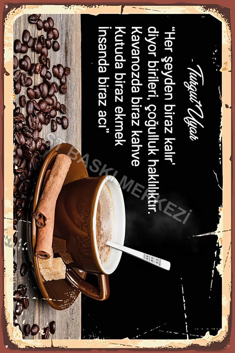 Turgut Uyar Retro Ahşap Poster No:326