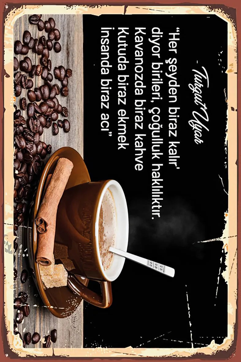 Turgut Uyar Retro Ahşap Poster No:326