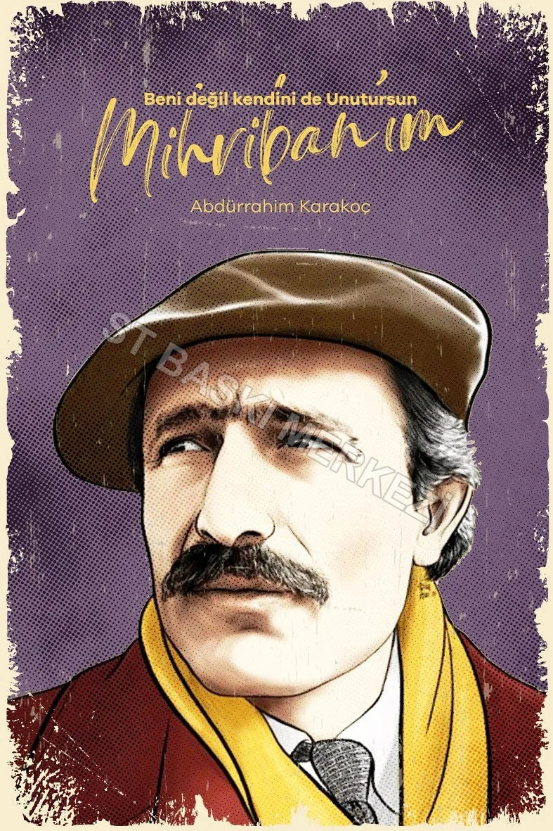 Abdurrahim Karakoç Retro Ahşap Poster No:559
