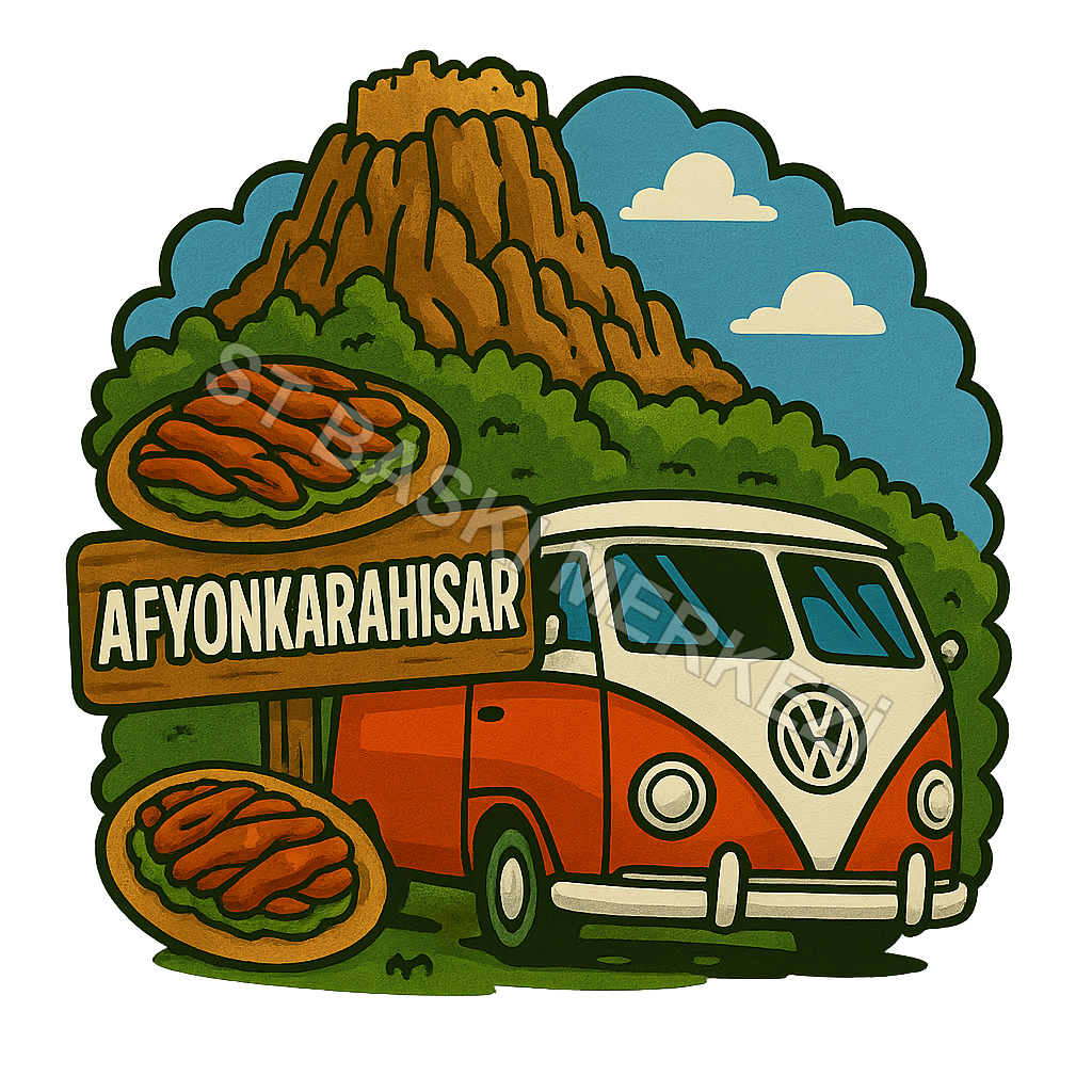 Afyonkarahisar Ahşap Magnet – Toptan UV Baskılı Retro Hediyelik Magnet