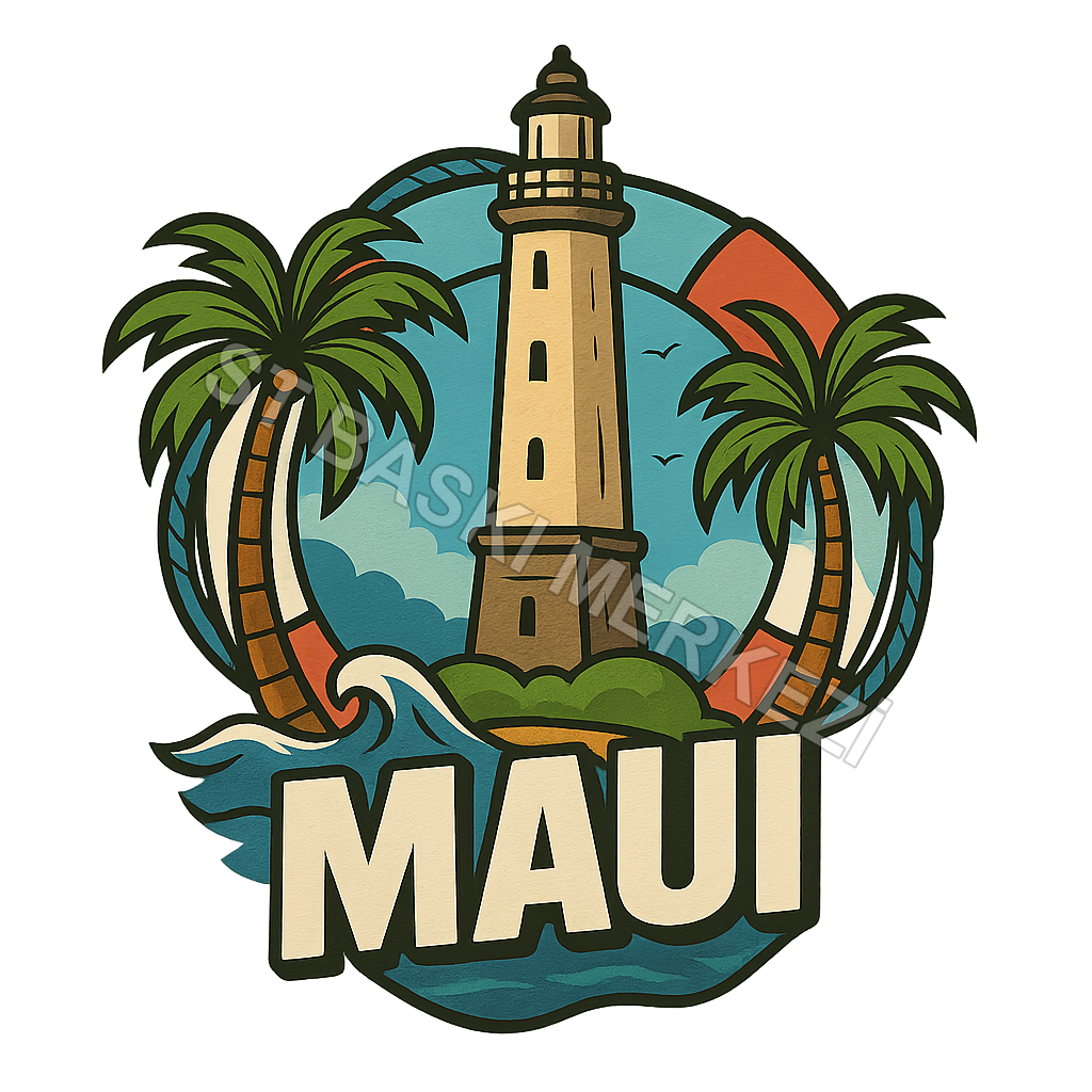 Maui Ahşap Magnet – Toptan UV Baskılı Retro Hediyelik Magnet