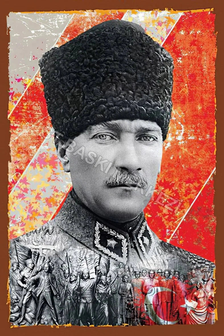 Atatürk Retro Ahşap Poster No:309