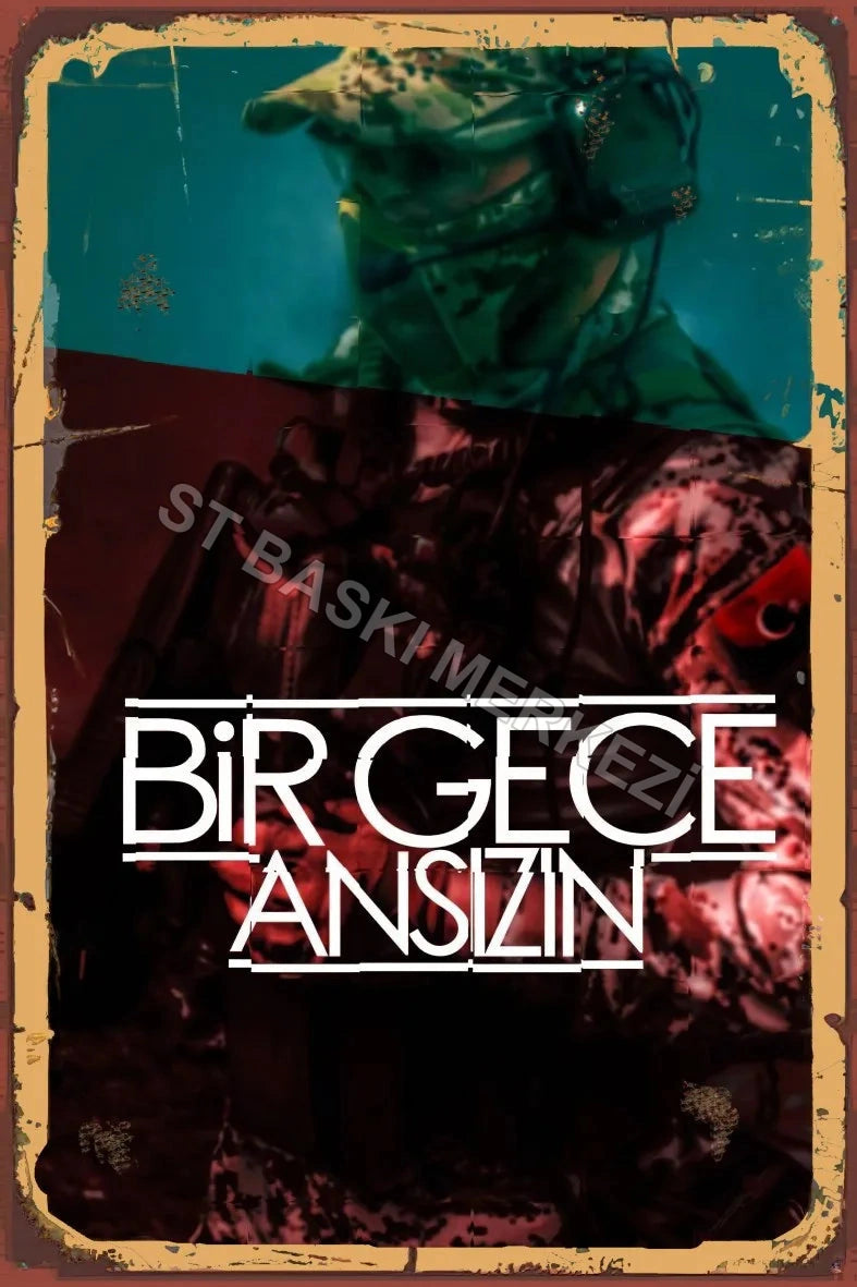 Bir Gece Ansızın Retro Ahşap Poster No:810