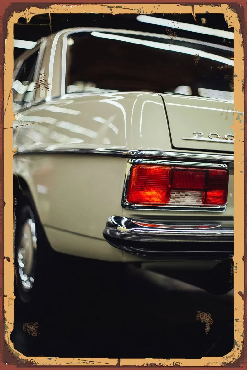 Klasik Araç Retro Ahşap Poster No:971