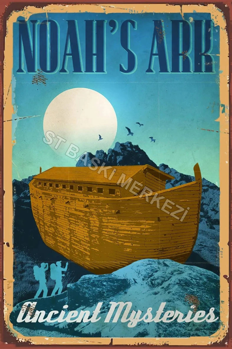 Noah's Ark Retro Ahşap Poster No:739
