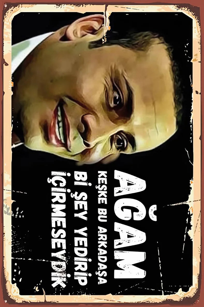 Kolpaçino Retro Ahşap Poster No:332