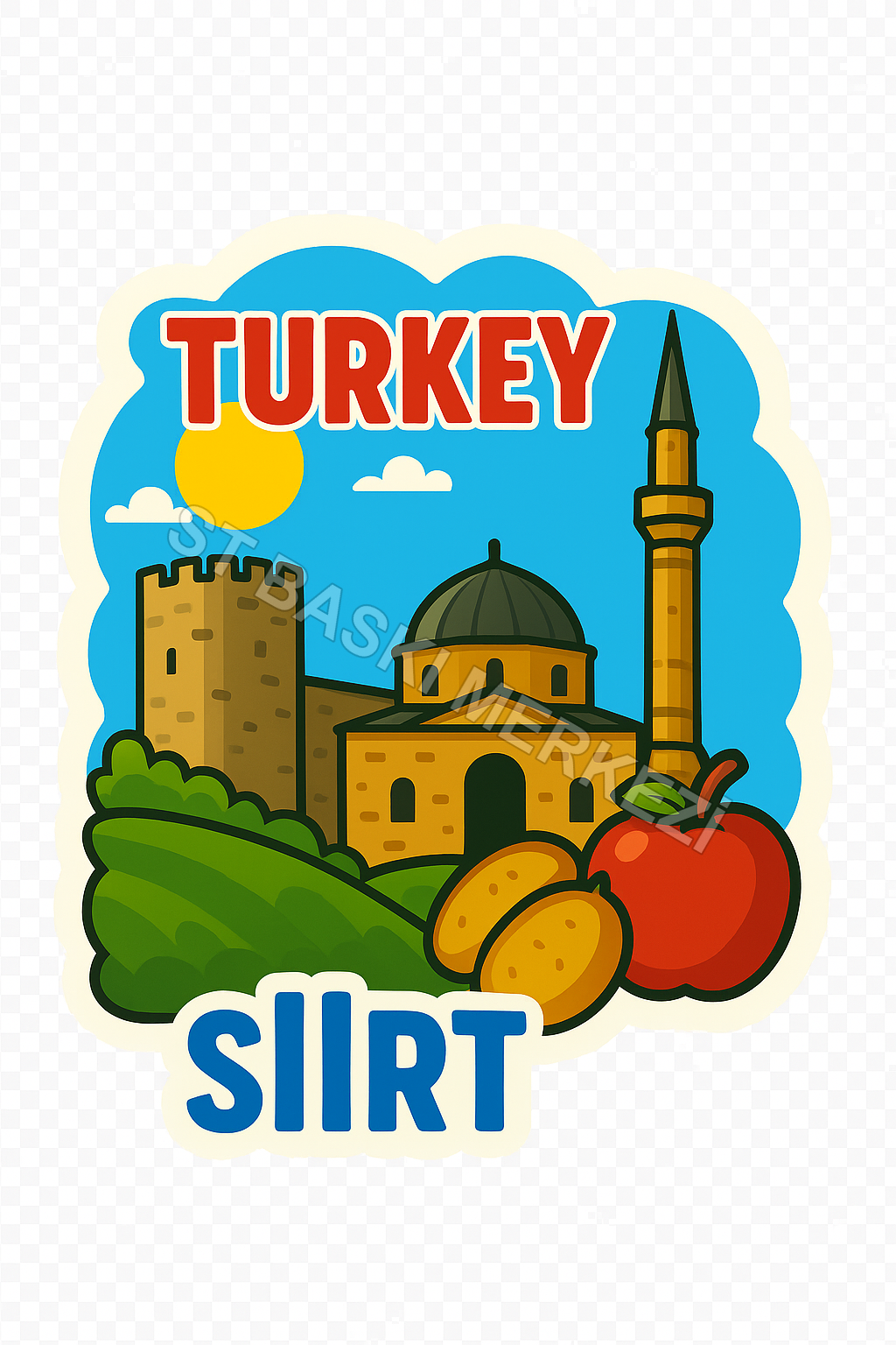 Siirt Ahşap Magnet – Toptan UV Baskılı Retro Hediyelik Magnet