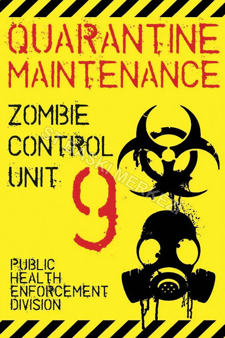 Quarantine Retro Ahşap Poster No:863