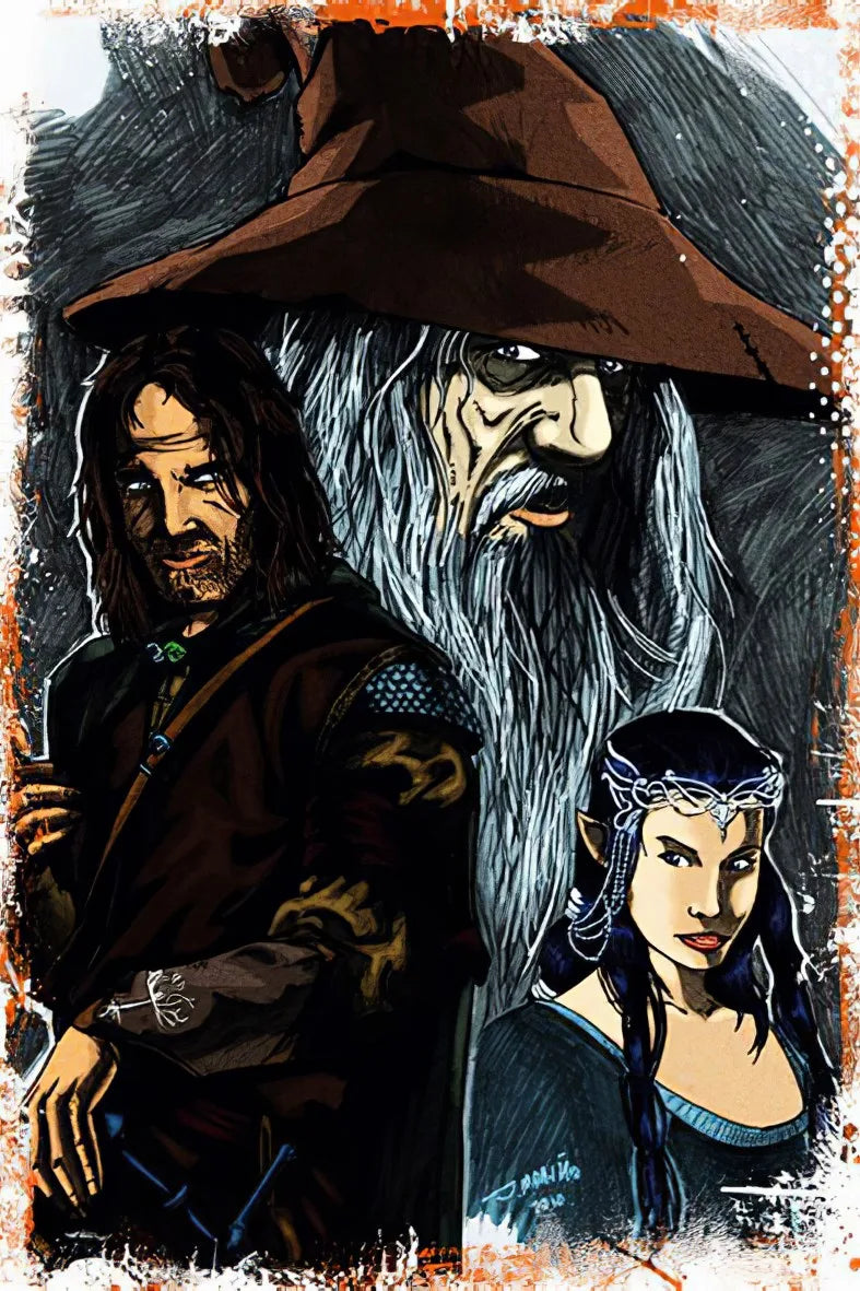 Yüzüklerin Efendisi Retro Ahşap Poster No:287