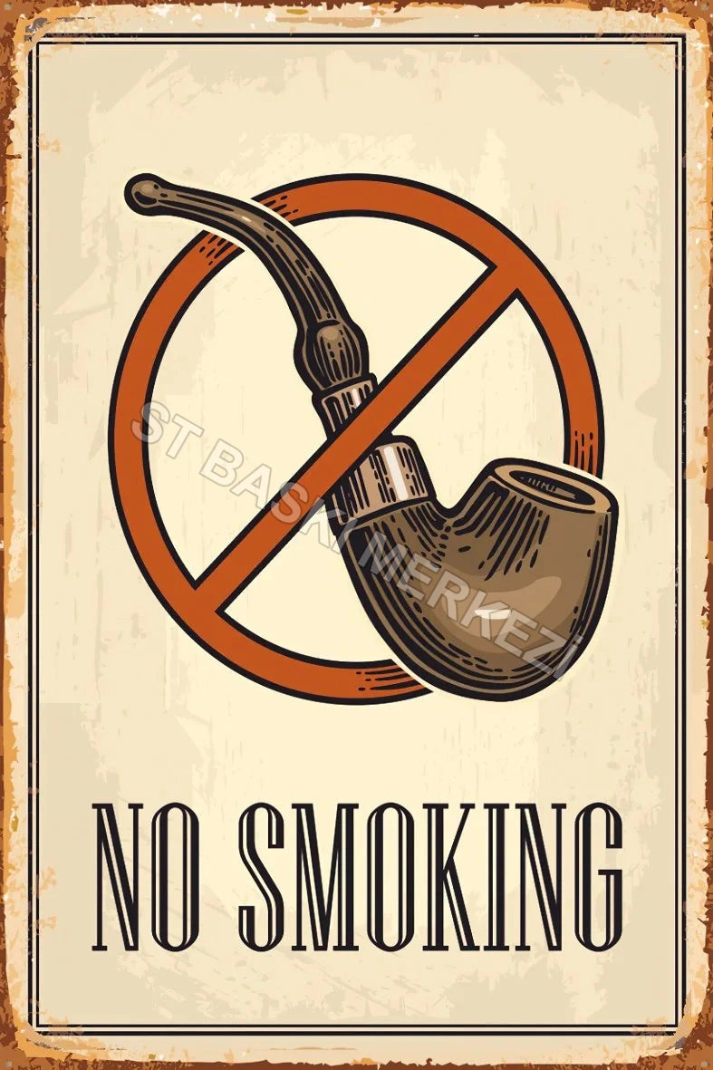 No Smoking Retro Ahşap Poster No:601