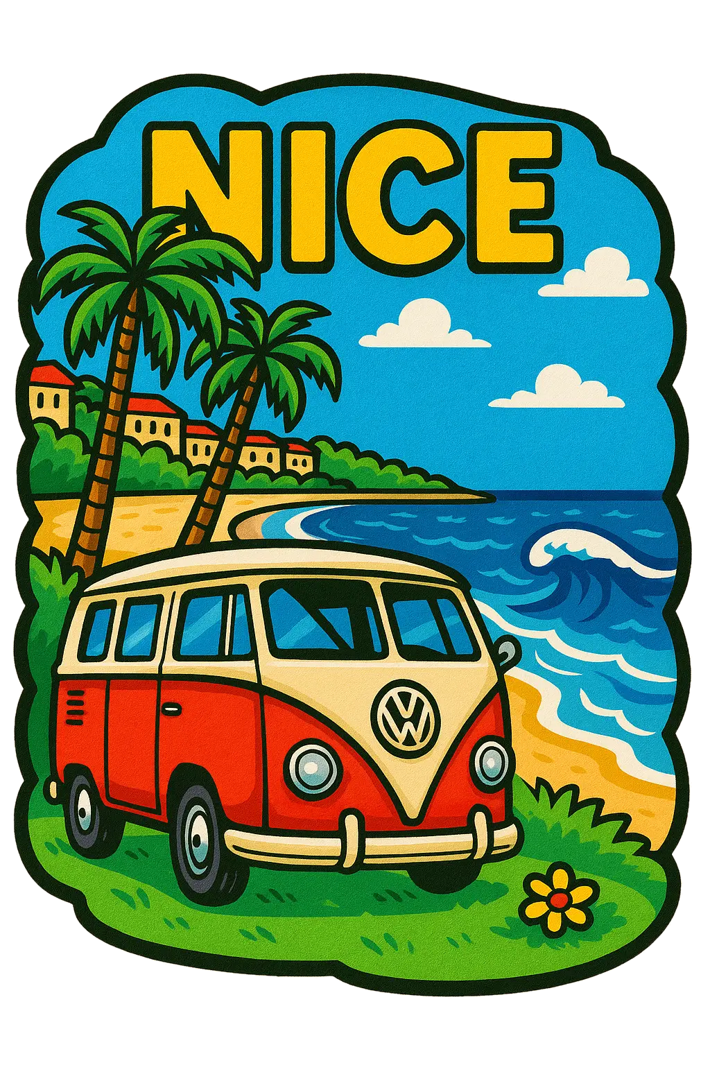 Nice Ahşap Magnet – Toptan UV Baskılı Retro Hediyelik Magnet