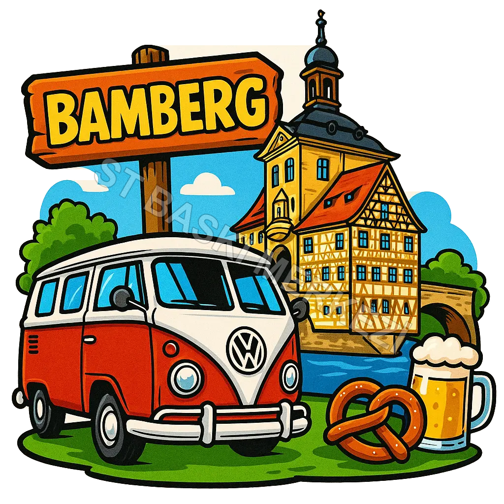 Bamberg Ahşap Magnet – Toptan UV Baskılı Retro Hediyelik Magnet - ST Baskı Merkezi