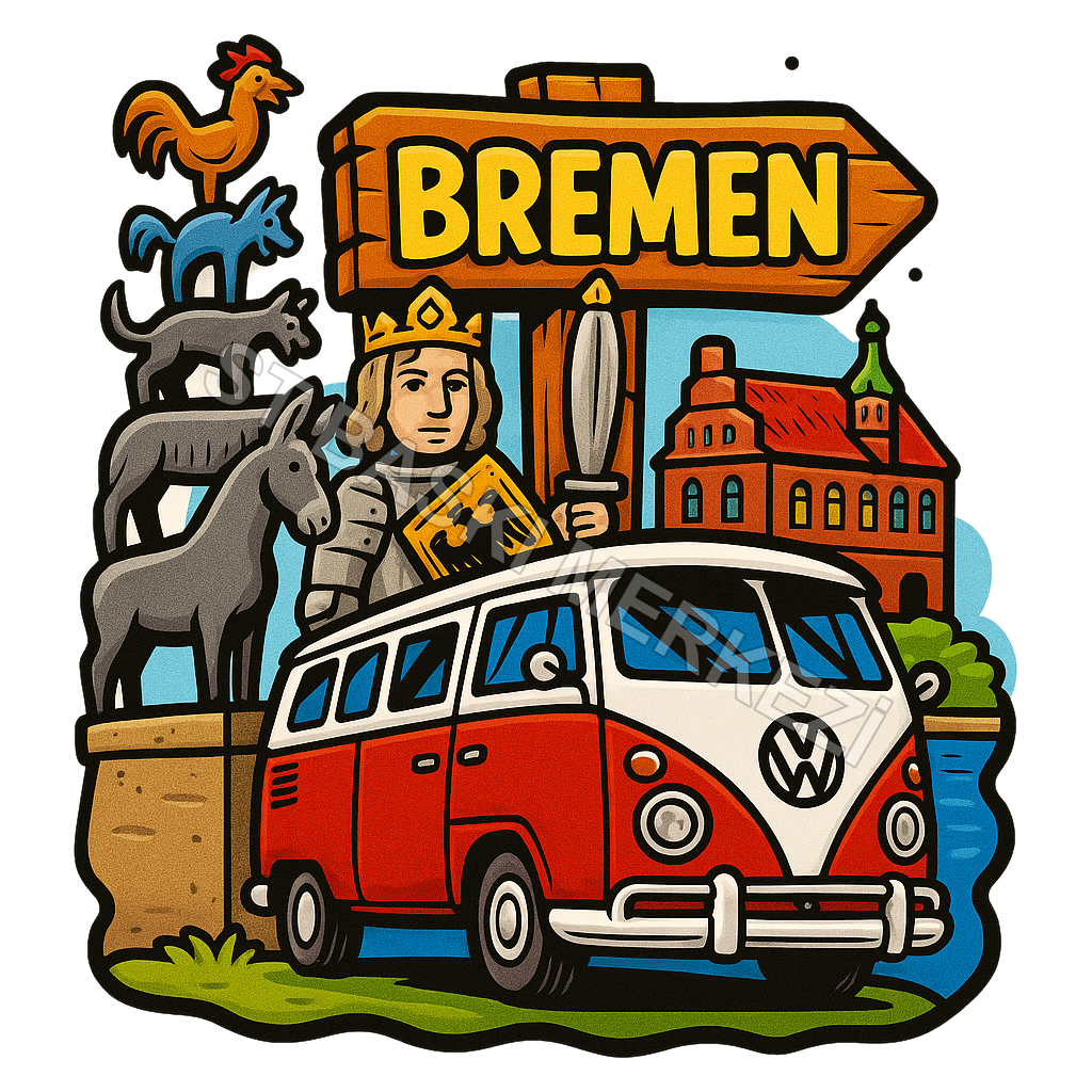 Bremen Ahşap Magnet – Toptan UV Baskılı Retro Hediyelik Magnet