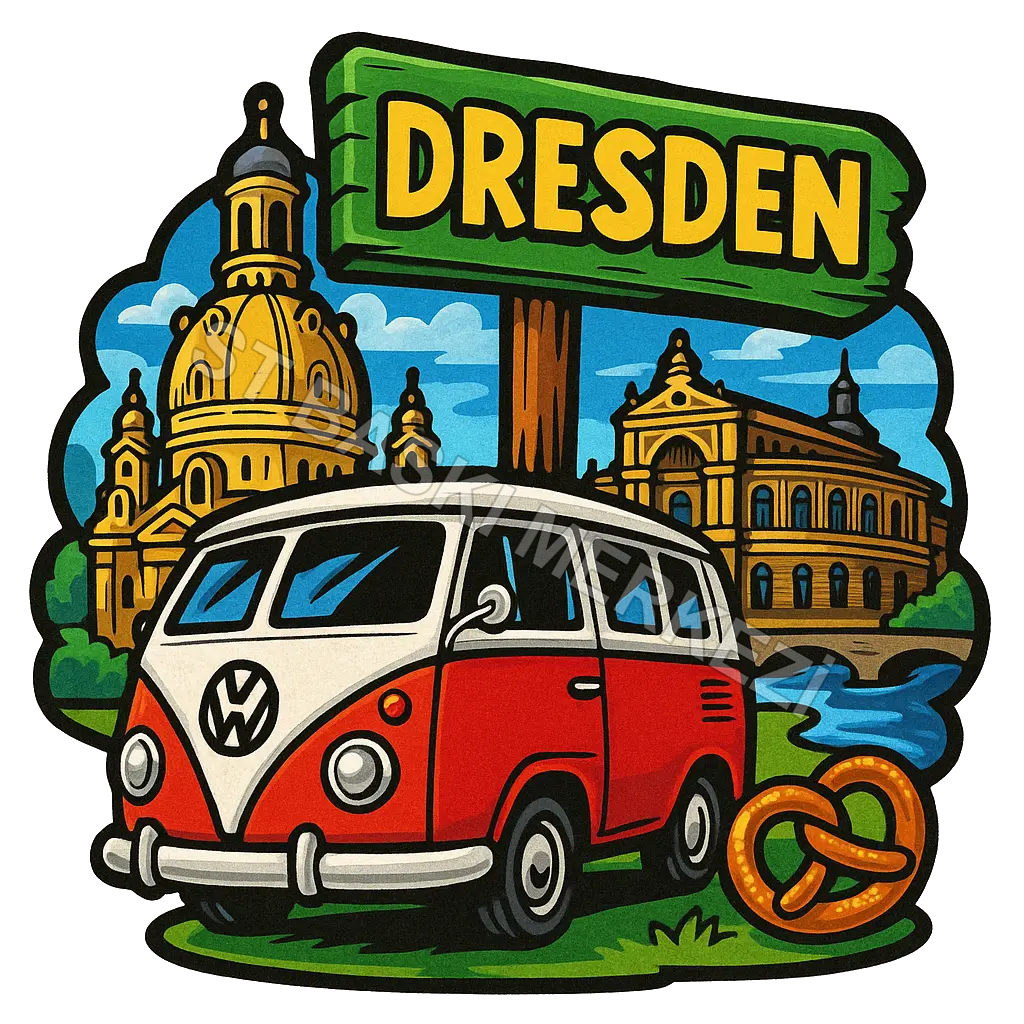 Dresden Ahşap Magnet – Toptan UV Baskılı Retro Hediyelik Magnet